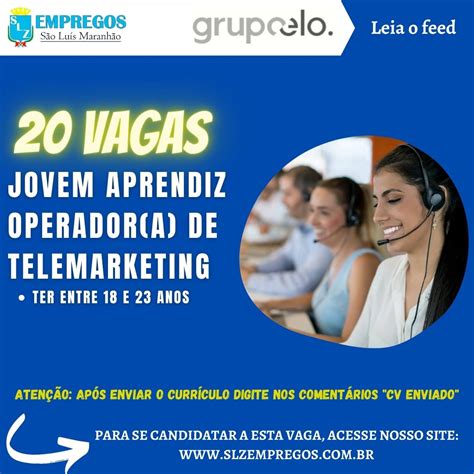 Jovem Aprendiz Operador A De Telemarketing Slz Empregos