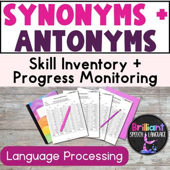 Synonyms and Antonyms Language Processing by Brilliant Speech and Language