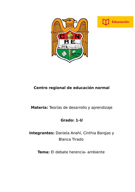 Documento Cw Mnknfe Centro Regional De Educaci N Normal Materia