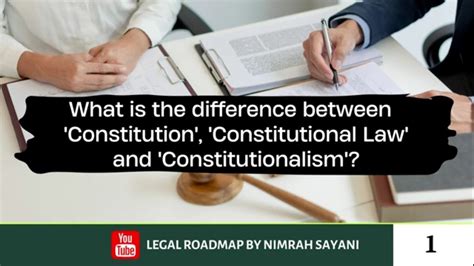 What Is The Difference Between Constitution Constitutional Law