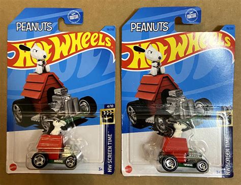 Snoopy Hot Wheels Peanuts Hw Screen Time Lot X