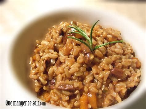 Recette De Risotto De Riz Complet Aux Champignons Que Manger Ce Soir