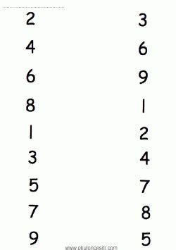 Say Rakam E Le Tirme Sayfas Okul Ncesitr Okul Ncesi Matematik