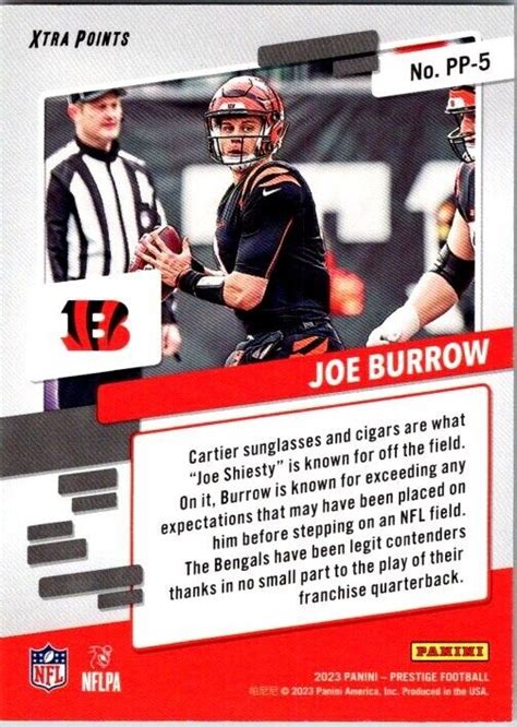 2023 Panini Prestige Prestigious Pros Xtra Points Red PP 5 Joe