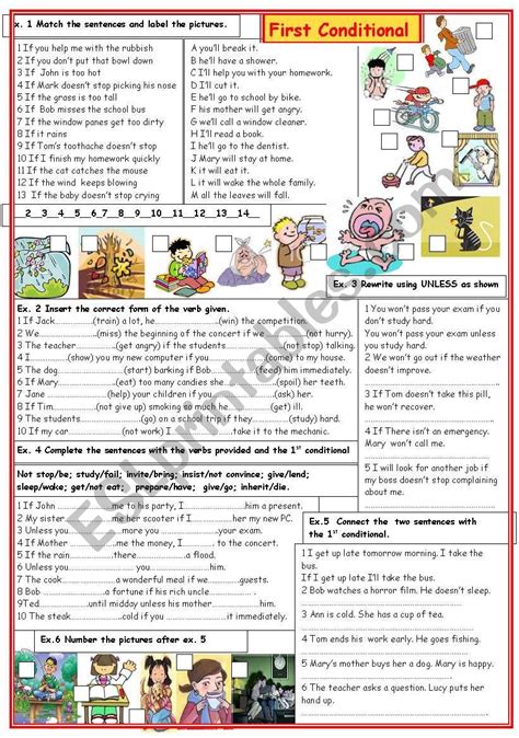 First Conditional Esl Worksheet By Lilianarota