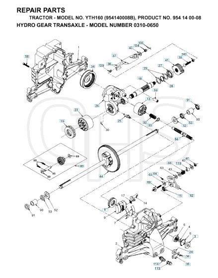 Husqvarna Yth160 Transmission GHS