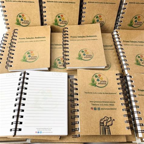 100 Cadernos Eco A6 Personalizados Brindesatacadoeventos Elo7