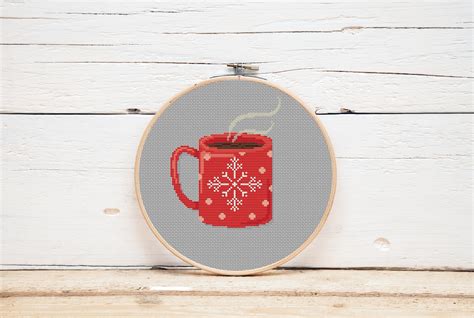 Mug Of Coffee Cross Stitch Pattern Cute Kitchen Cross Stitch Etsy