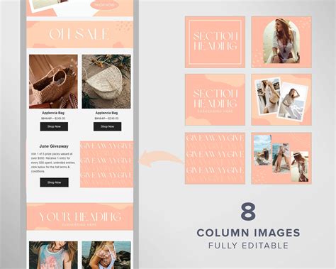 Editable Email Template Klaviyo & Mailchimp Email Marketing - Etsy