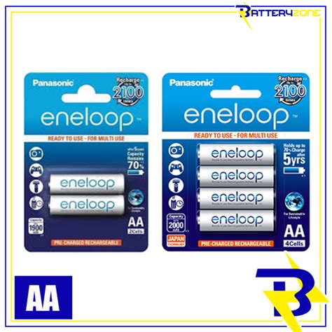 Panasonic Eneloop Aa 1 2v 1900mah Nimh Ready To Use Rechargeable