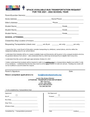 Fillable Online 2021 2022 Bus Service Request Form FCS Fax Email