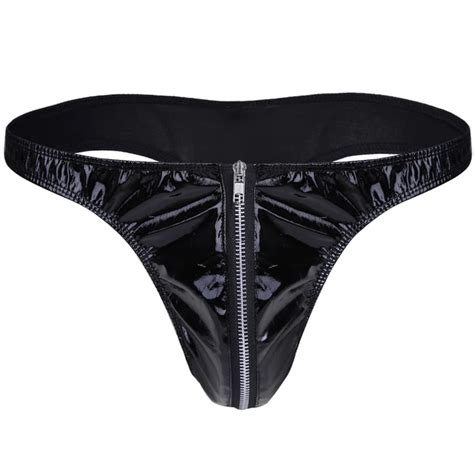 Herren G String Sexy Lackleder Bikini Tanga Slips M Nner Unterw Sche Unterhose Eur