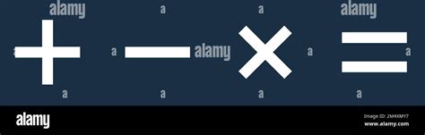 Basic mathematical symbol. Plus and minus icon set. Math symbol. equals ...