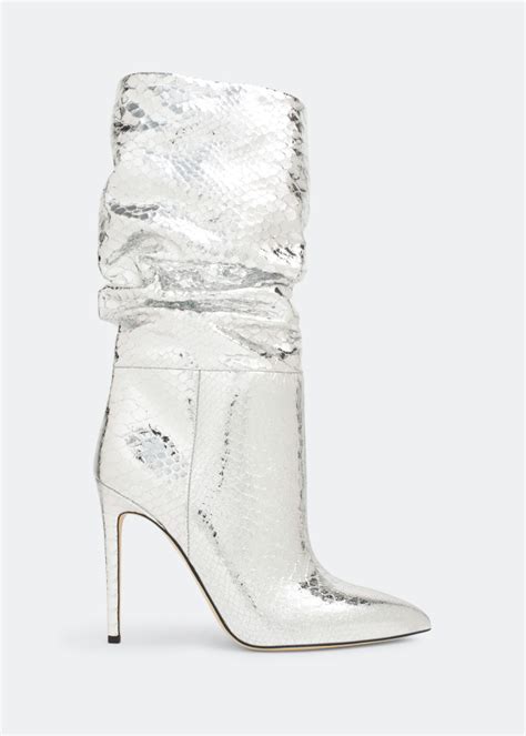 Paris Texas Slouchy boots for Women - Silver in UAE | Level Shoes