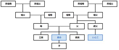 「いとこ」とはどんな意味？行政書士が家系図で解説！