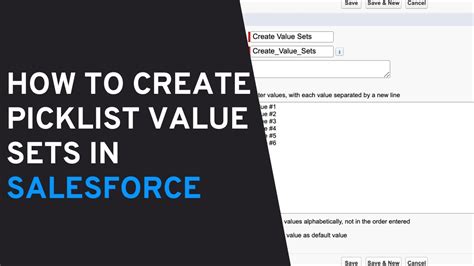 How To Create A Global Picklist Value Set In Salesforce Youtube