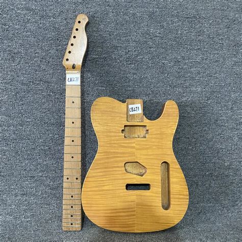 Cn Cb Kit Per Chitarra Tele Acero Fiammato Con Corpo In Legno