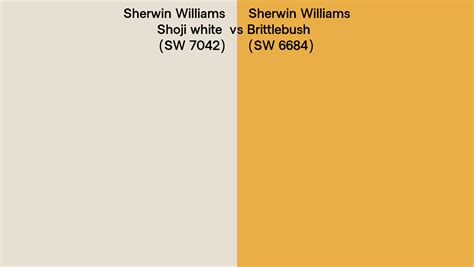 Sherwin Williams Shoji White Vs Brittlebush Side By Side Comparison