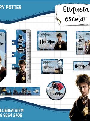 Arquivo Digital Agenda Escolar Harry Potter Elo7