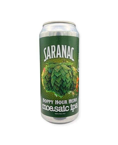 Saranac Hoppy Hour Hero Moesaic Ipa 16oz Can Ipadipa