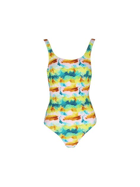 HOT STUFF Damen Badeanzug Basic Bunt
