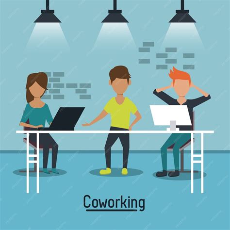 Premium Vector Business Coworking Office Icon