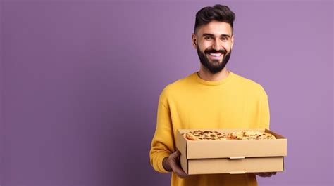 Premium Photo Delivery Man Holding Box