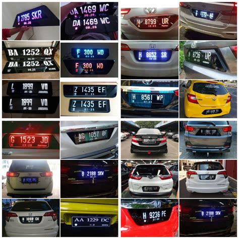 Plat Nomor Mobil Menyala Warna Di Rem Ganti Warna Ukuran Full Bodi