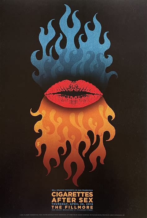 Cigarettes After Sex Concert Poster F Fillmore Visible Vibrations