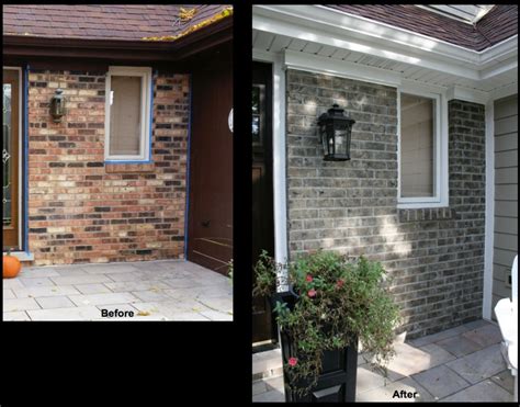 Brick Staining Brick Exterior House Home Exterior Makeover Brick