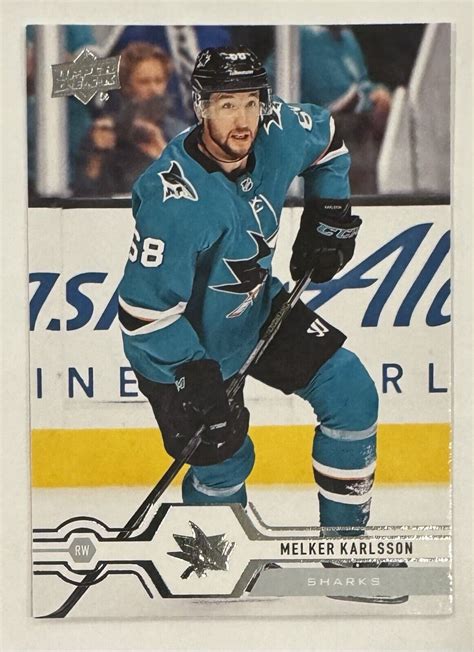 2019 20 Upper Deck Hockey 416 Melker Karlsson San Jose Sharks EBay