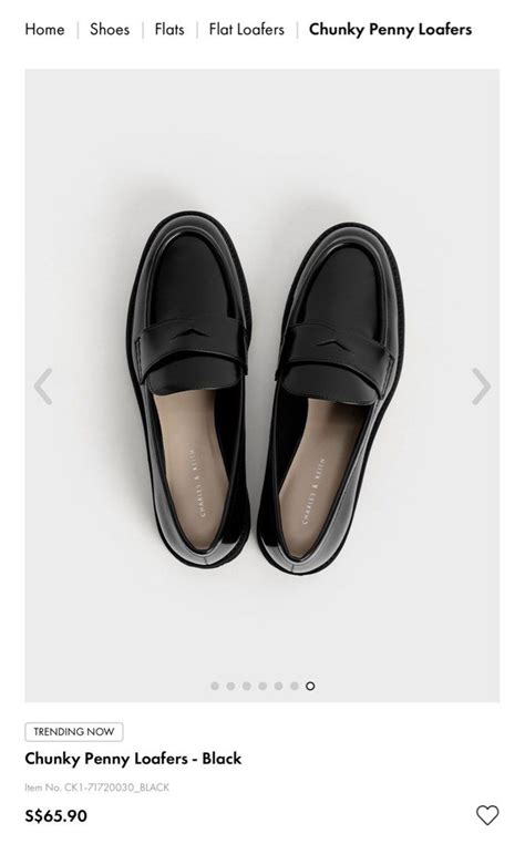 Ck Chunky Penny Loafers Black Women S Fashion Footwear Loafers On Carousell