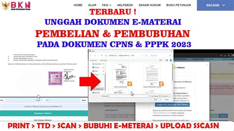 TERBARU CARA UNGGAH DOKUMEN E MATERAI PEMBELIAN DAN PEMBUBUHAN PADA