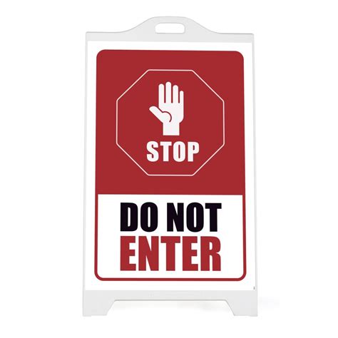 Stop Do Not Enter Signpro Sidewalk Sign White Displays Market