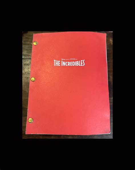 The Incredibles Script - Etsy