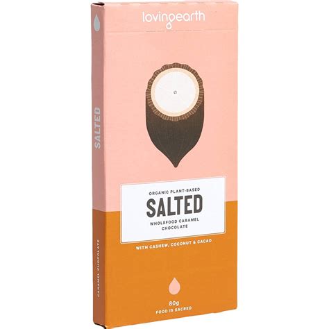 Loving Earth Salted Caramel Chocolate 80g Woolworths