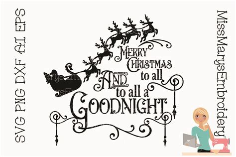 Merry Christmas Saying Svg Cutting File Png Dxf Ai