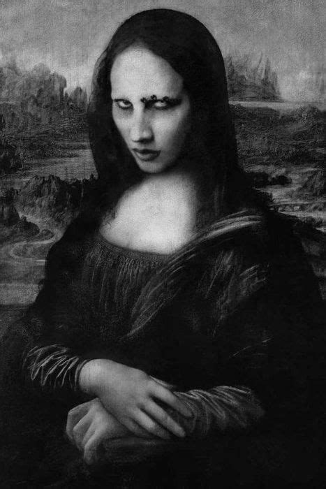 Marilyn Manson Mona Lisa C By Leonardo Da Vinci Art Marilyn