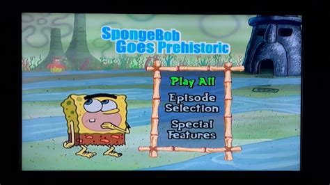 SpongesBob SquarePants SpongeBob Goes Prehistoric US DVD Opening YouTube