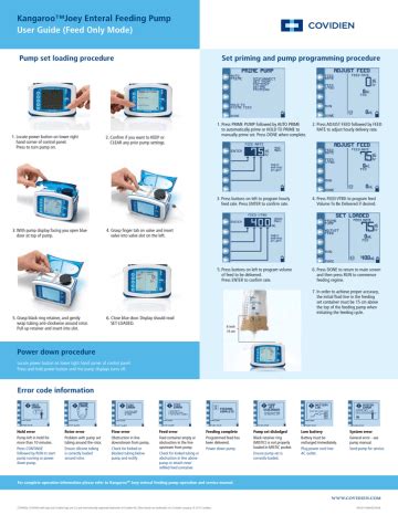 Kangaroo Joey Feeding Pump Manual