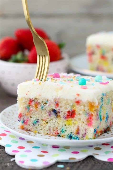 Homemade Funfetti Cake With Homemade Vanilla Buttercream Frosting