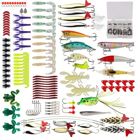 175piece Fishing Lure Kit Set Minnow Wobble Crankbaits Spinner Lure