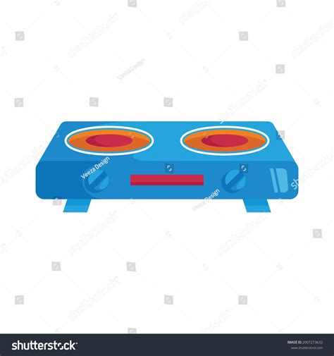 simple gas stove drawing with colour 5