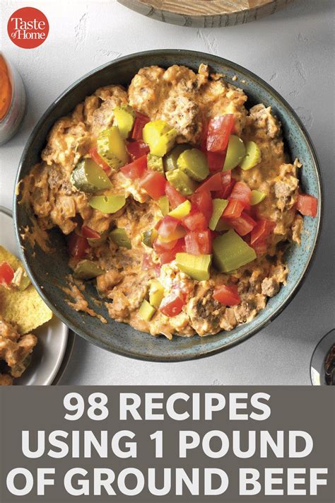 98 Recipes Using 1 Pound Of Ground Beef Ground Beef Recipes Beef