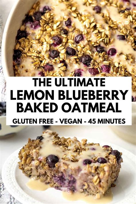 Lemon Blueberry Baked Oatmeal Bites Of Wellness