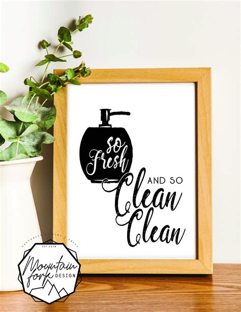 Bathroom Break Sign So Clean Clean INSTANT PRINT Funny | Etsy