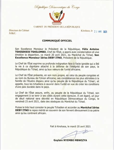 Edmond Izuba on Twitter RDC le chef de l État et président en