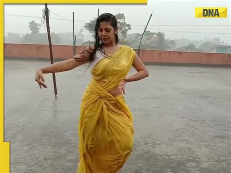 Viral Video Desi Girl In Sexy Yellow Saree Raises The Mercury With Her Dance Moves On Tip Tip