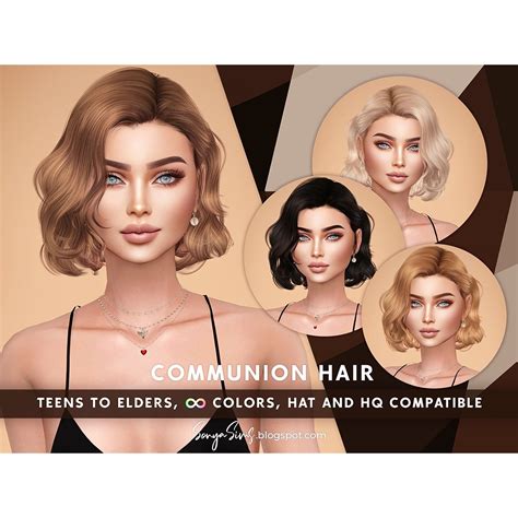 Sonyasims Communion Hair Files The Sims Create A Sim Curseforge