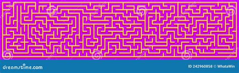 Vector Illustration Of Maze Or Labyrinth On Pink Background Stock Vector Illustration Of